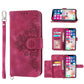 Skin-feel Flowers Embossed Wallet Leather Phone Case
