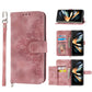 Skin-feel Flowers Embossed Wallet Leather Phone Case