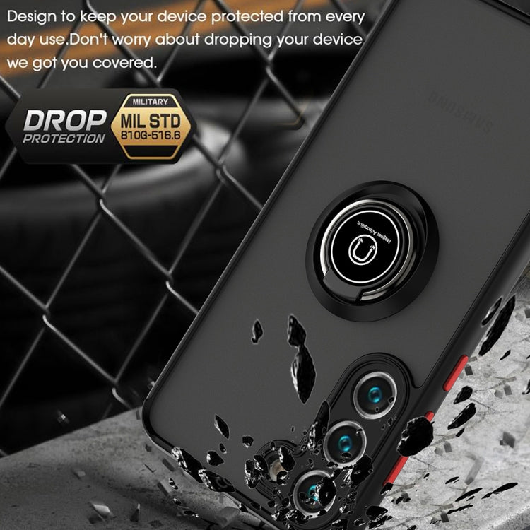 Q Shadow I Ring Kickstand PC and TPU Hybrid Phone Case, For Samsung Galaxy S23 5G, For Samsung Galaxy S23+ 5G