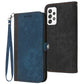 Side Buckle Double Fold Hand Strap Leather Phone Case