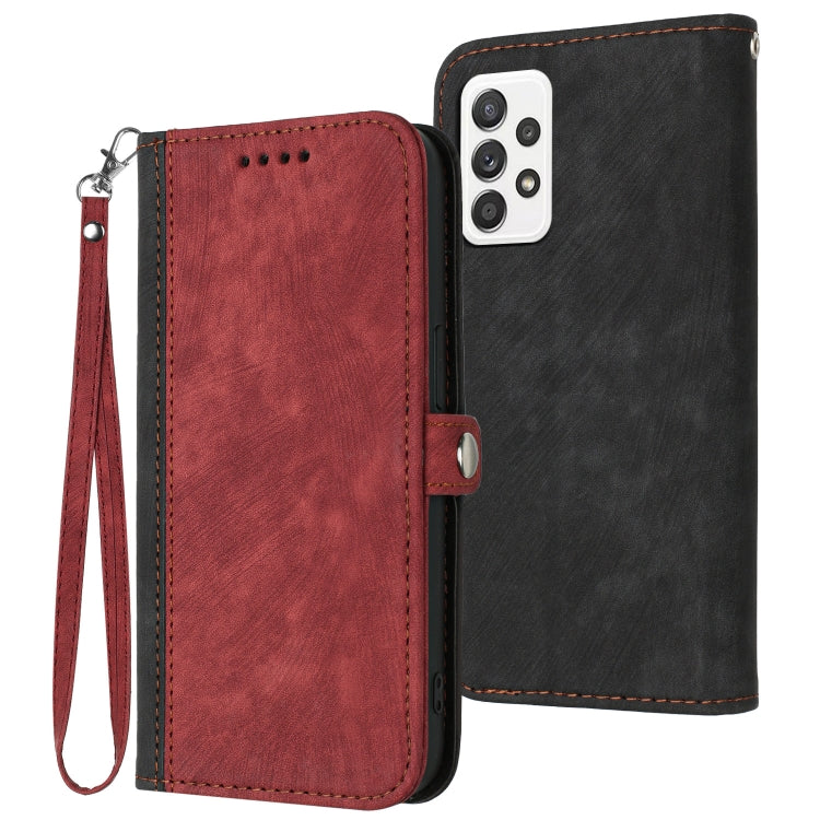 Side Buckle Double Fold Hand Strap Leather Phone Case