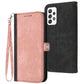 Side Buckle Double Fold Hand Strap Leather Phone Case
