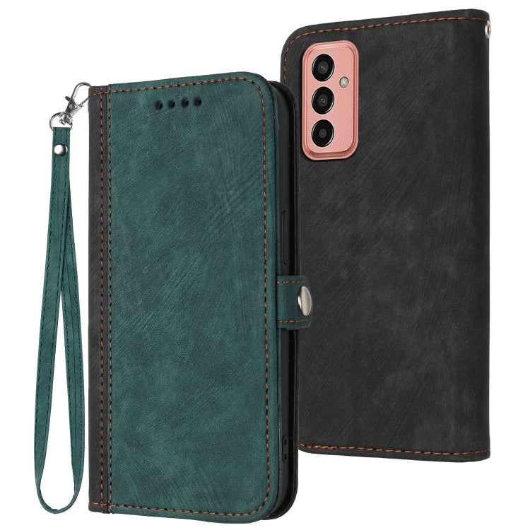 Side Buckle Double Fold Hand Strap Leather Phone Case