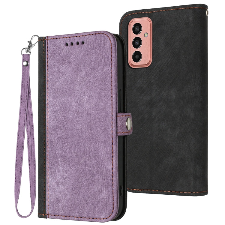 Side Buckle Double Fold Hand Strap Leather Phone Case