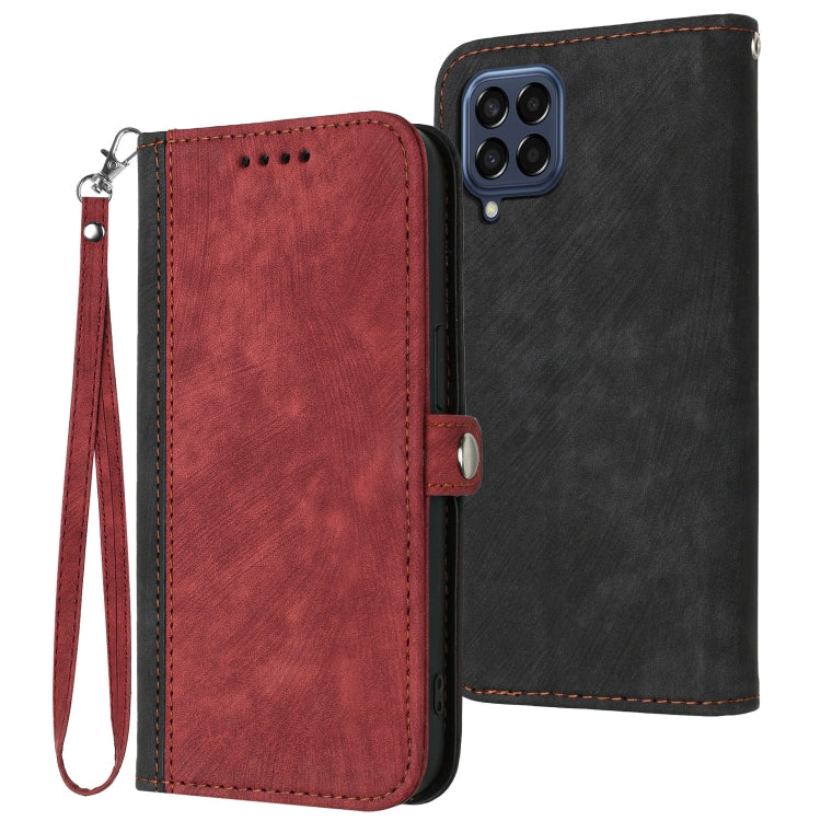 Side Buckle Double Fold Hand Strap Leather Phone Case