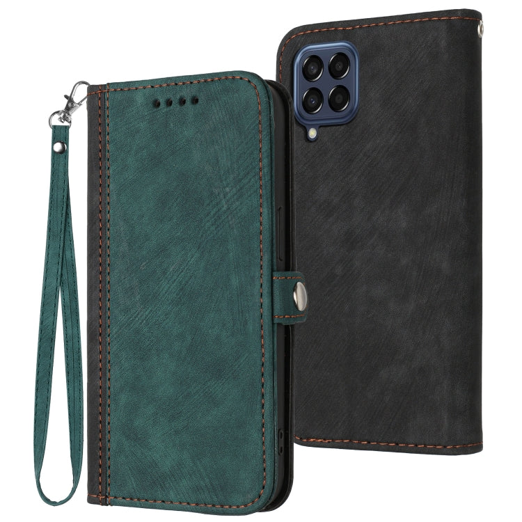 Side Buckle Double Fold Hand Strap Leather Phone Case