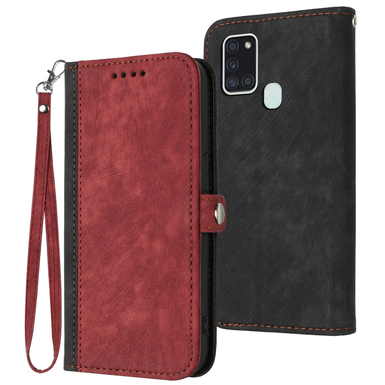 Side Buckle Double Fold Hand Strap Leather Phone Case