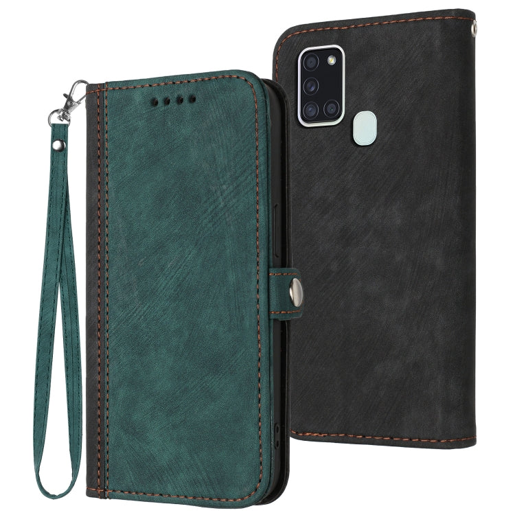 Side Buckle Double Fold Hand Strap Leather Phone Case