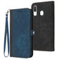 Side Buckle Double Fold Hand Strap Leather Phone Case