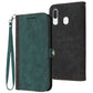 Side Buckle Double Fold Hand Strap Leather Phone Case
