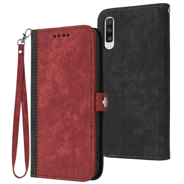 Side Buckle Double Fold Hand Strap Leather Phone Case