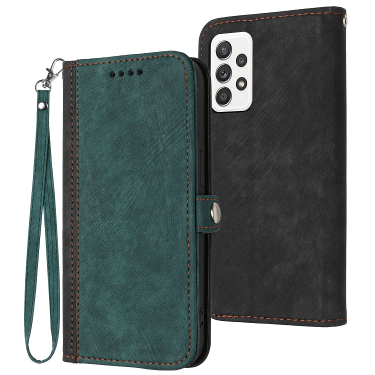 Side Buckle Double Fold Hand Strap Leather Phone Case