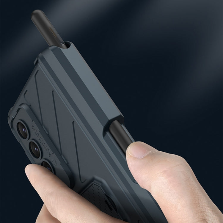 GKK Integrated Magnetic Folding Armor Shell with Push Pen Case, For Samsung Galaxy Z Fold4
