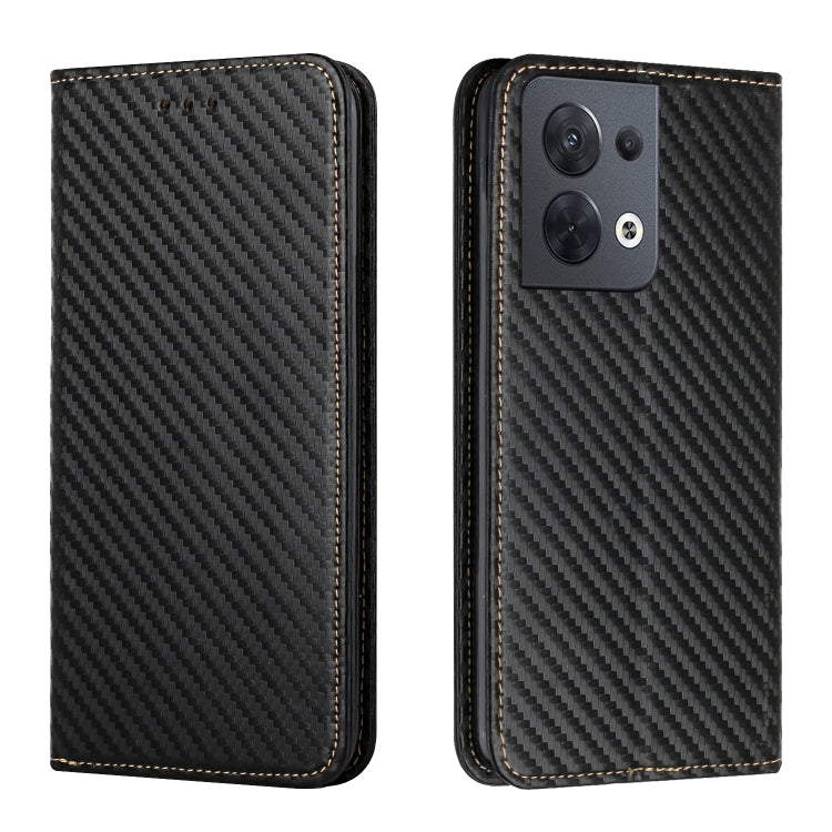Carbon Fiber Texture Magnetic Flip Leather Phone Case, For Samsung Galaxy A14 5G, For Samsung Galaxy A23e, For OPPO A17, For OPPO A57 2022, For OPPO Reno8, For OPPO Reno8 Pro, For Samsung Galaxy S23 5G, For Samsung Galaxy S23+ 5G�����������������������...
