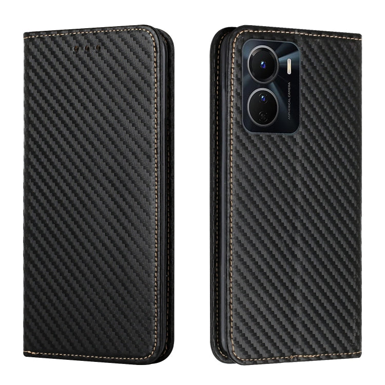 Carbon Fiber Texture Magnetic Flip Leather Phone Case, For vivo Y16, For vivo Y22s, For Xiaomi Redmi A1, For Xiaomi 12T / 12T Pro / Redmi K50 Ultra