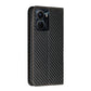 Carbon Fiber Texture Magnetic Flip Leather Phone Case, For vivo Y16, For vivo Y22s, For Xiaomi Redmi A1, For Xiaomi 12T / 12T Pro / Redmi K50 Ultra