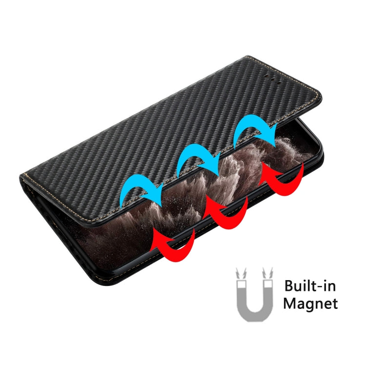 Carbon Fiber Texture Magnetic Flip Leather Phone Case, For vivo Y16, For vivo Y22s, For Xiaomi Redmi A1, For Xiaomi 12T / 12T Pro / Redmi K50 Ultra