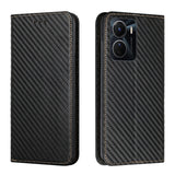 Carbon Fiber Texture Magnetic Flip Leather Phone Case, For vivo Y16, For vivo Y22s, For Xiaomi Redmi A1, For Xiaomi 12T / 12T Pro / Redmi K50 Ultra