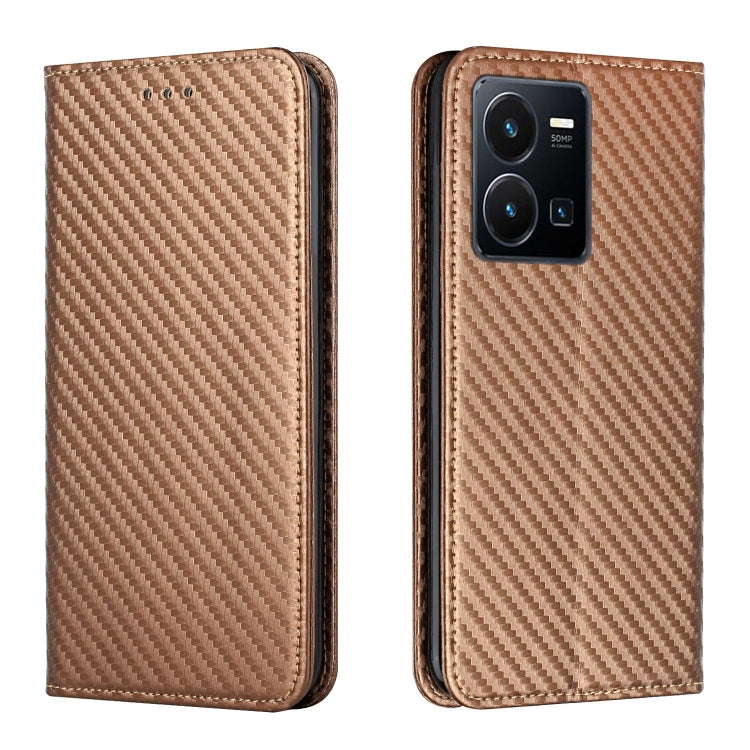 Carbon Fiber Texture Magnetic Flip Leather Phone Case, For vivo Y16, For vivo Y22s, For Xiaomi Redmi A1, For Xiaomi 12T / 12T Pro / Redmi K50 Ultra