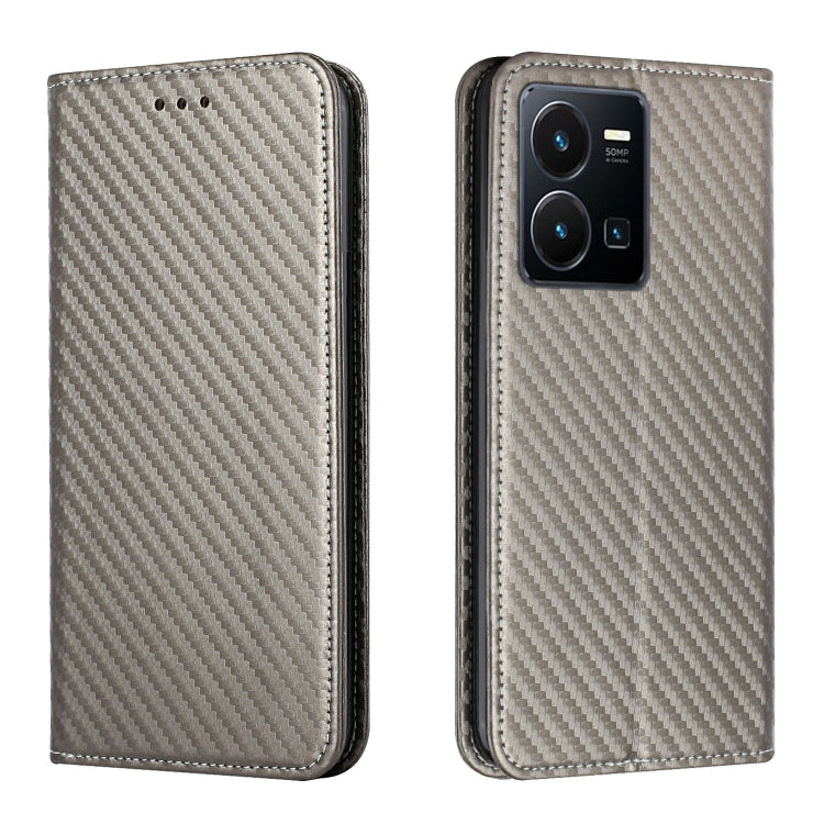 Carbon Fiber Texture Magnetic Flip Leather Phone Case, For vivo Y16, For vivo Y22s, For Xiaomi Redmi A1, For Xiaomi 12T / 12T Pro / Redmi K50 Ultra