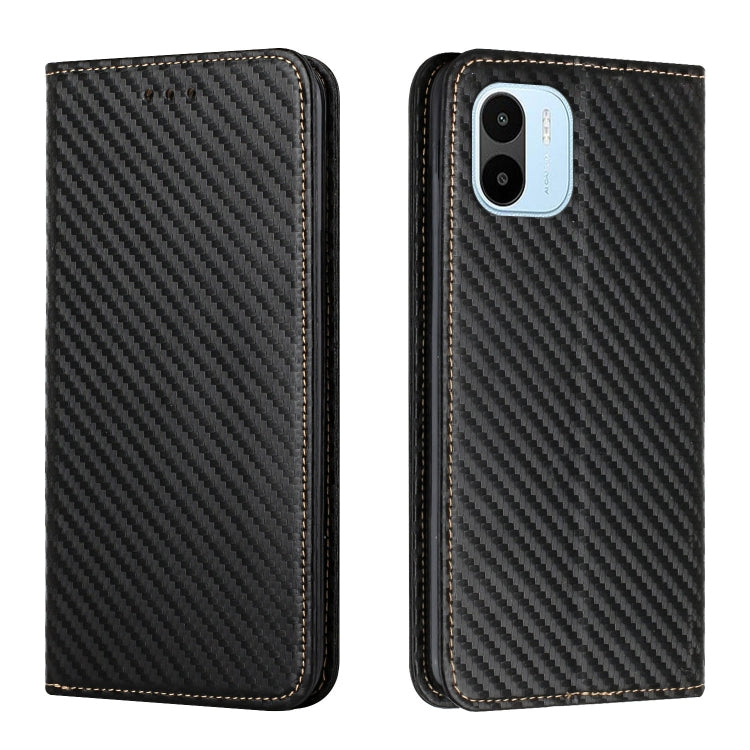 Carbon Fiber Texture Magnetic Flip Leather Phone Case, For vivo Y16, For vivo Y22s, For Xiaomi Redmi A1, For Xiaomi 12T / 12T Pro / Redmi K50 Ultra