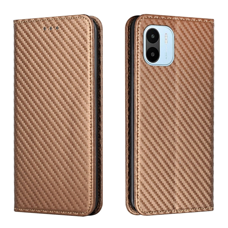 Carbon Fiber Texture Magnetic Flip Leather Phone Case, For vivo Y16, For vivo Y22s, For Xiaomi Redmi A1, For Xiaomi 12T / 12T Pro / Redmi K50 Ultra