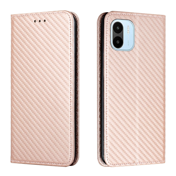 Carbon Fiber Texture Magnetic Flip Leather Phone Case, For vivo Y16, For vivo Y22s, For Xiaomi Redmi A1, For Xiaomi 12T / 12T Pro / Redmi K50 Ultra