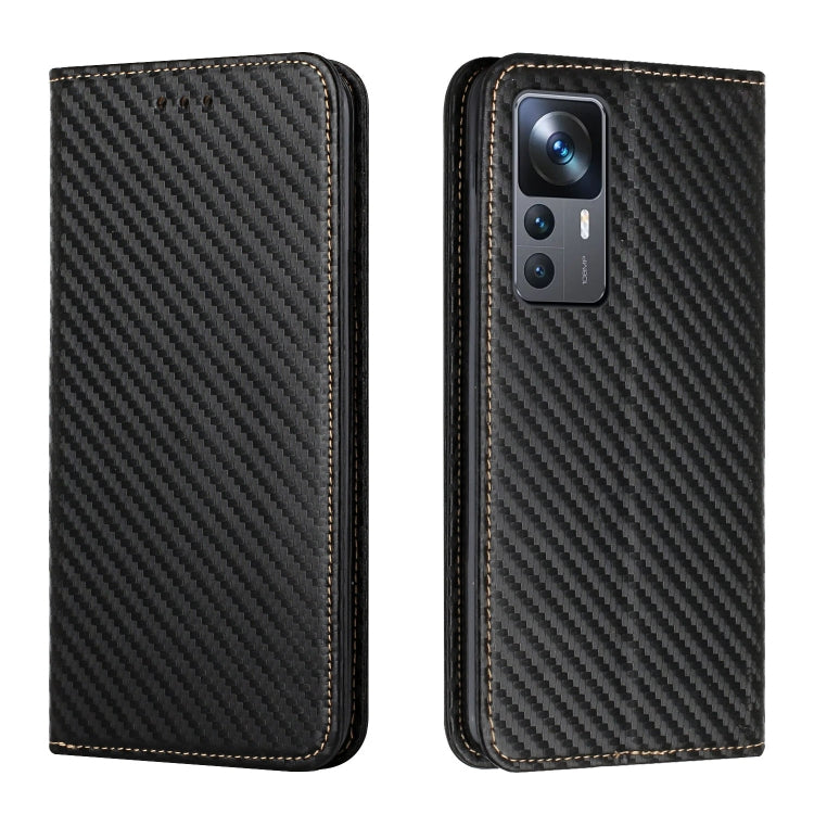Carbon Fiber Texture Magnetic Flip Leather Phone Case, For vivo Y16, For vivo Y22s, For Xiaomi Redmi A1, For Xiaomi 12T / 12T Pro / Redmi K50 Ultra