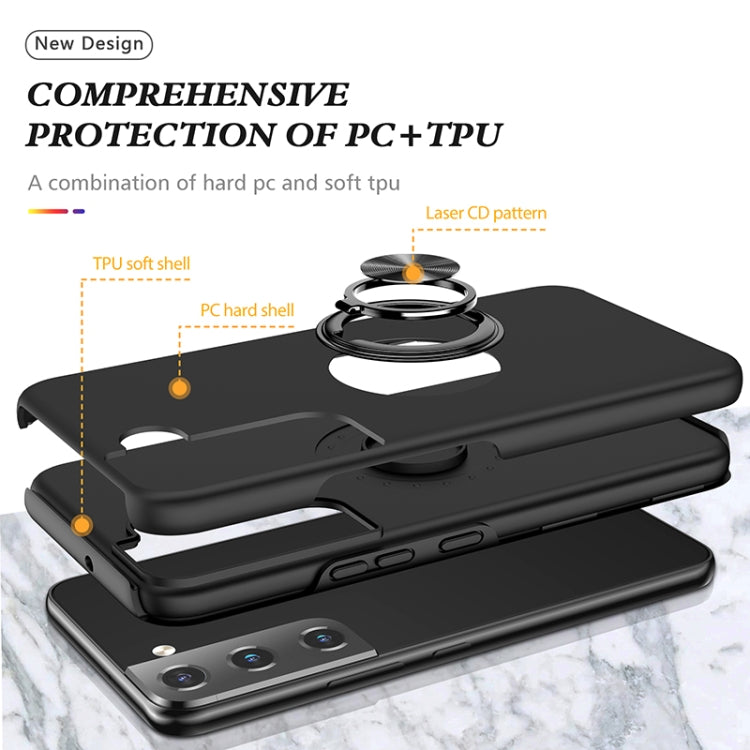 PC + TPU Magnetic Phone Case with Invisible Ring Holder
