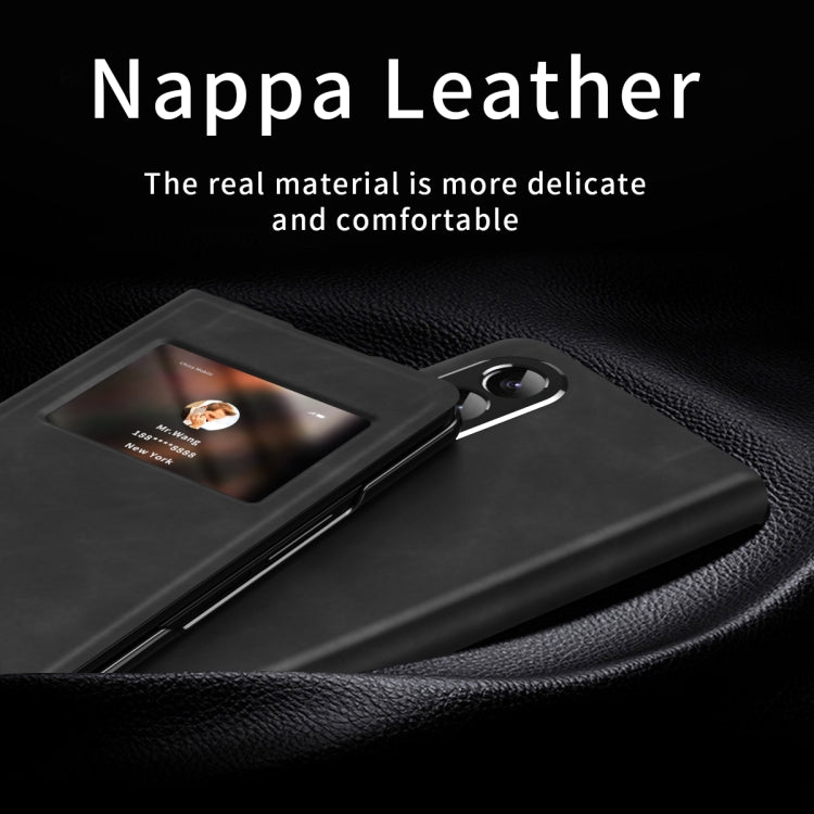 Mature Window View Flip Leather Phone Case