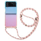 Gradient Color Shockproof Phone Case with Lanyard