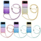 Gradient Color Shockproof Phone Case with Lanyard