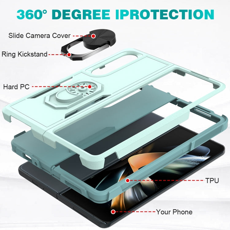 2 in 1 PC + TPU Shockproof Phone Case with Ring Bracket