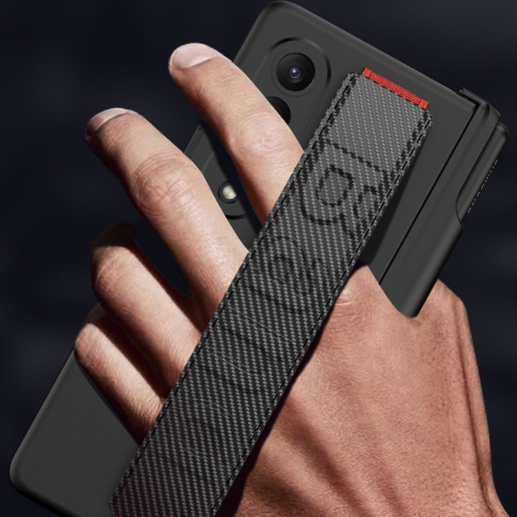 GKK Magnetic Fold Hinge Shockproof Phone Case with Wrist Strap