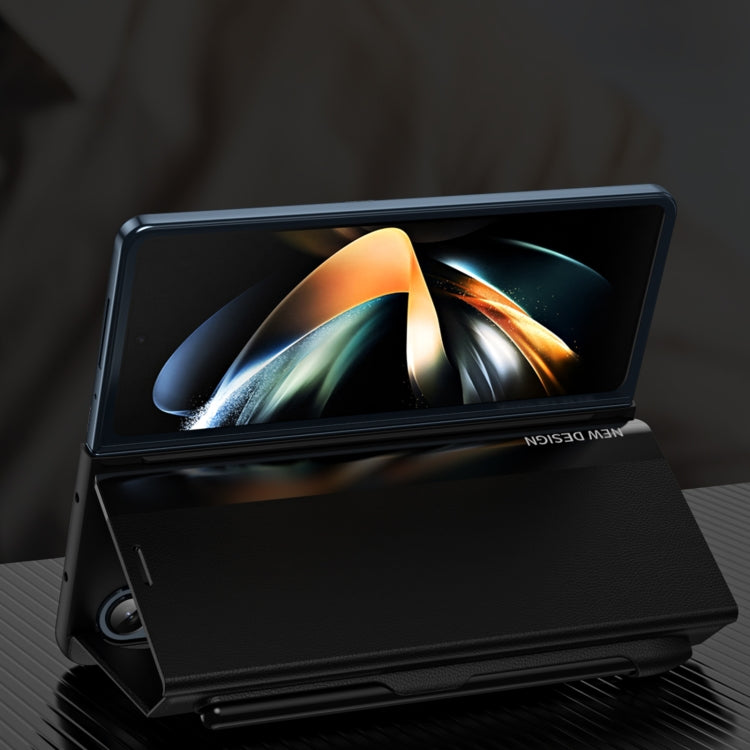 Shockproof Full Coverage Leather Phone Case with Pen Slot