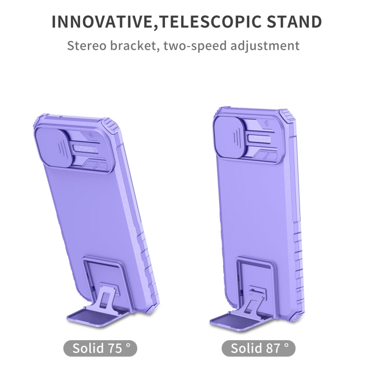 Stereoscopic Holder Sliding Camshield Phone Case