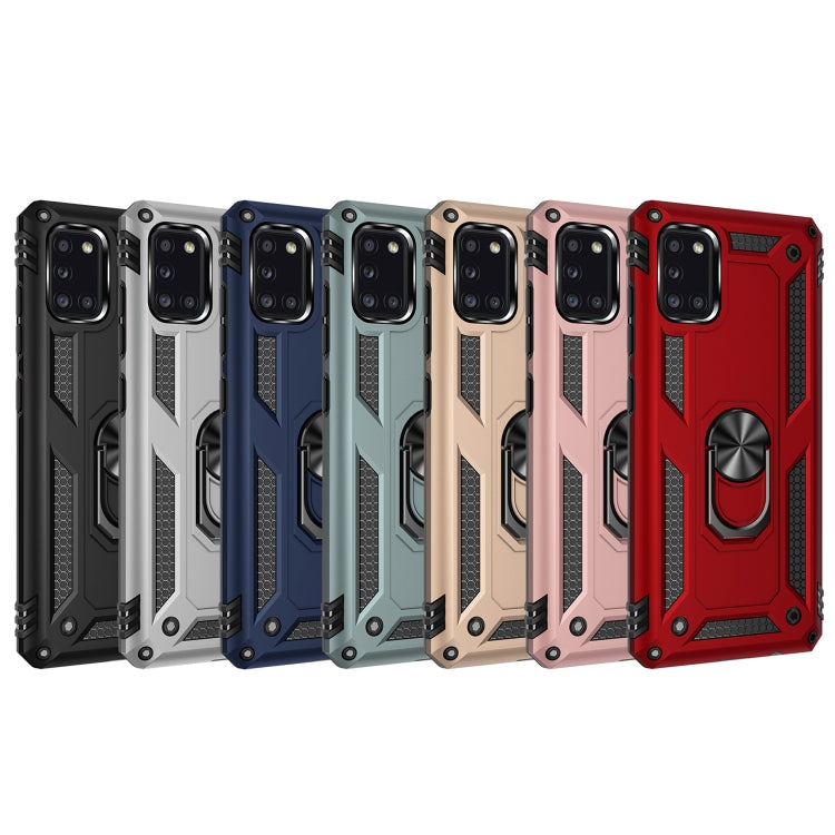 Shockproof TPU + PC Protective Case with 360 Degree Rotating Holder, For Galaxy A31