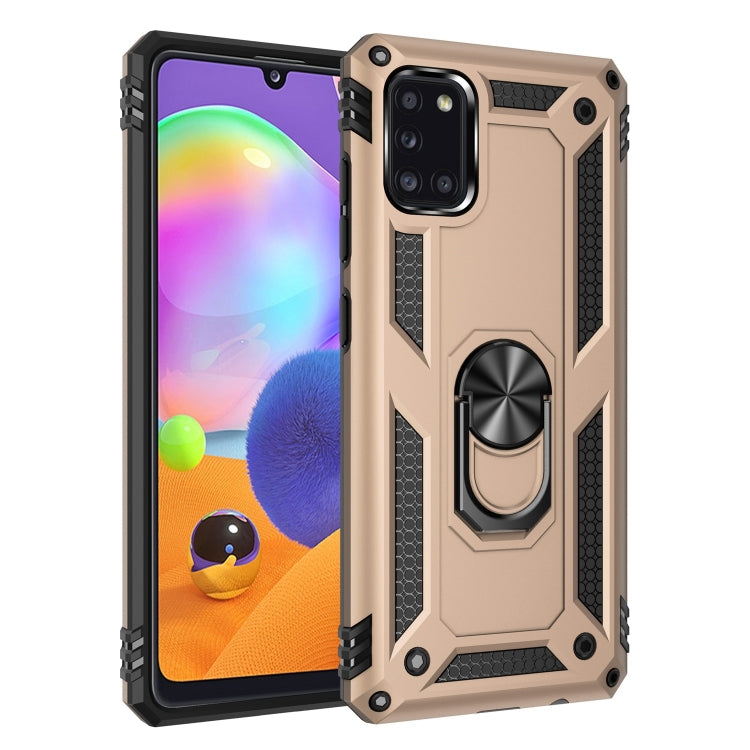 Shockproof TPU + PC Protective Case with 360 Degree Rotating Holder, For Galaxy A31