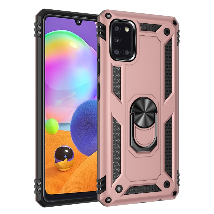 Shockproof TPU + PC Protective Case with 360 Degree Rotating Holder, For Galaxy A31