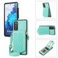 Rhombic Texture RFID Phone Case with Lanyard & Mirror