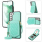 Rhombic Texture RFID Phone Case with Lanyard & Mirror