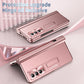Electroplating Corrugated Hinge Folding Phone Case with Pen Slot