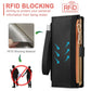 Celebrity Series RFID Anti-theft Brush Phone Leather Case with Pen Slot