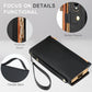 Celebrity Series RFID Anti-theft Brush Phone Leather Case with Pen Slot