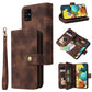 Multifunctional Card Slot Zipper Wallet Leather Phone Case