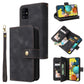 Multifunctional Card Slot Zipper Wallet Leather Phone Case
