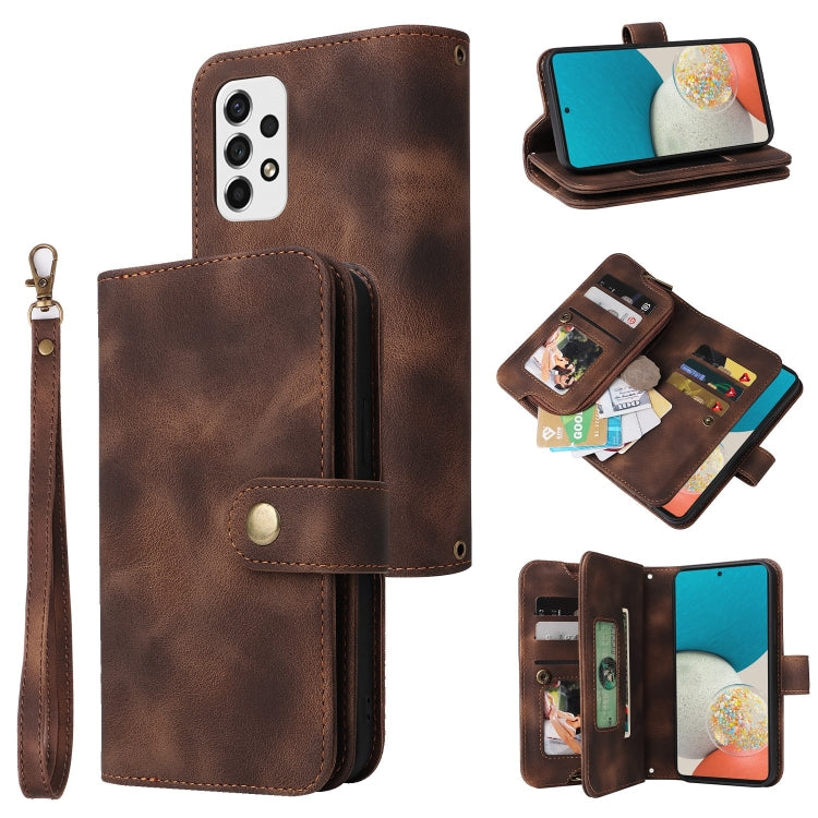Multifunctional Card Slot Zipper Wallet Leather Phone Case