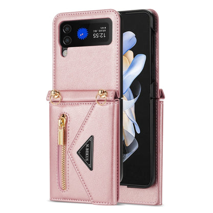 N.BEKUS Side Zipper Folding Phone Leather Case