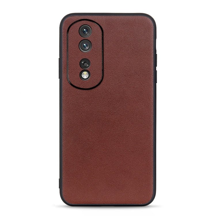 Accurate Hole Lambskin Texture Genuine Leather Phone Case