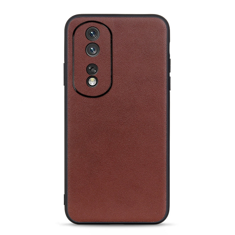 Accurate Hole Lambskin Texture Genuine Leather Phone Case